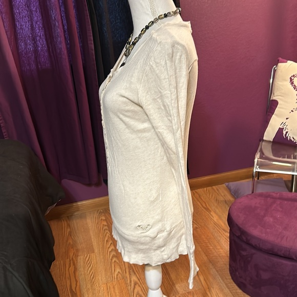 Roxy lightweight sweater top, sz M, ivory - Picture 6 of 8